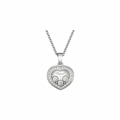 Pendentif Chopard Happy Diamonds en or blanc et diamants