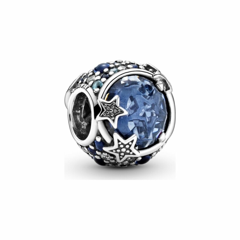 Charm Pandora Passions céleste étoiles bleues scintillantes en argent et cristal, oxyde de zirconium