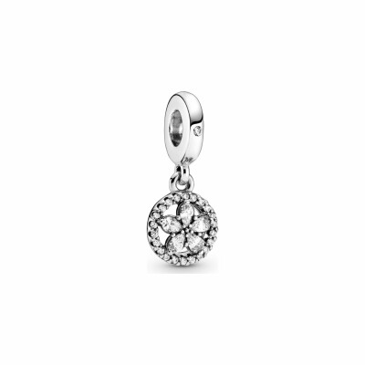 Charm Pandora Timeless pendant flocon de neige scintillant en argent et oxyde de zirconium