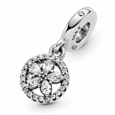 Charm Pandora Timeless pendant flocon de neige scintillant en argent et oxyde de zirconium