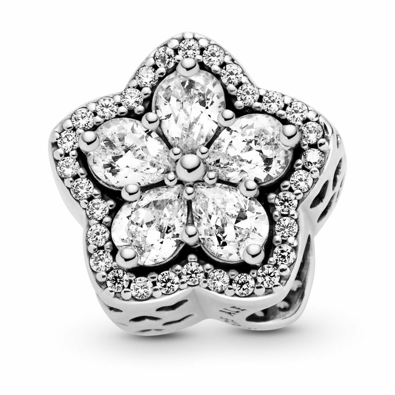 Charm Pandora Timeless pavé flocon de neige scintillant en argent et oxyde de zirconium