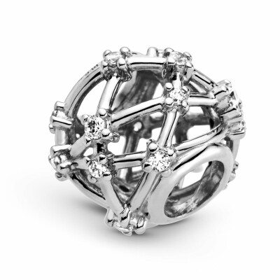 Charm Pandora Timeless constellations d'étoiles ajouré en argent et oxyde de zirconium