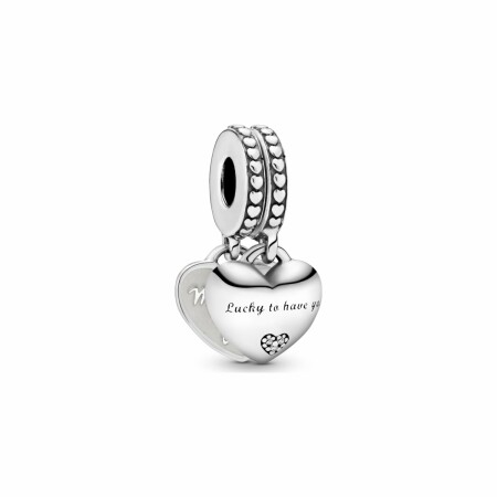 Charm Pandora People pendant séparable belle-fille & belle-mère en argent et oxyde de zirconium