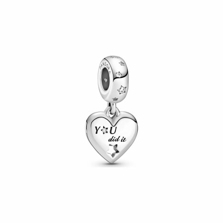 Charm Pandora Passions pendant félicitations cœur & étoiles en argent et oxyde de zirconium