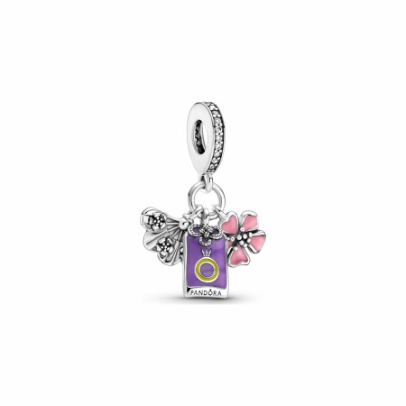 Charm Pandora Places pendant japonais sakura, omamori & éventail en argent et oxyde de zirconium