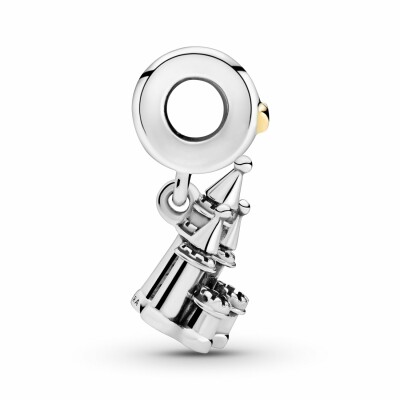 Charm Pandora Passions pendant château bicolore en argent et or jaune