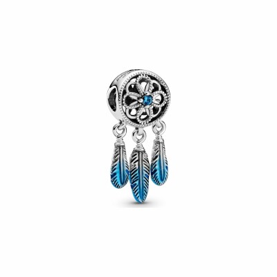 Charm Pandora Passions attrape-rêves bleu en argent et oxyde de zirconium