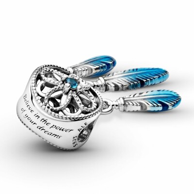 Charm Pandora Passions attrape-rêves bleu en argent et oxyde de zirconium