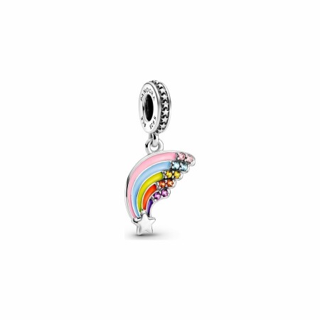 Charm Pandora Passions pendant arc-en-ciel multicolore en argent et oxyde de zirconium et cristal