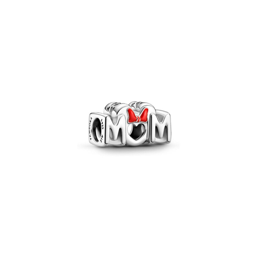 Charm Pandora Disney Minnie nœud & mum en argent