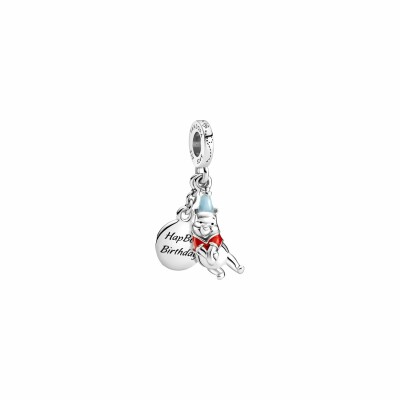 Charm Disney X Pandora Winnie l'ourson anniversaire en argent