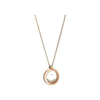 Pendentif Chopard Happy Diamonds en or rose et diamants