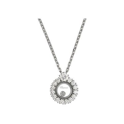 Pendentif Chopard Happy Diamonds en or blanc et diamants