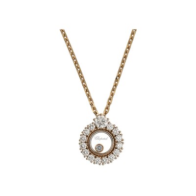 Pendentif Chopard Happy Diamonds en or rose et diamants