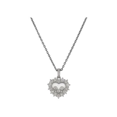 Pendentif Chopard Happy Diamonds en or blanc et diamants