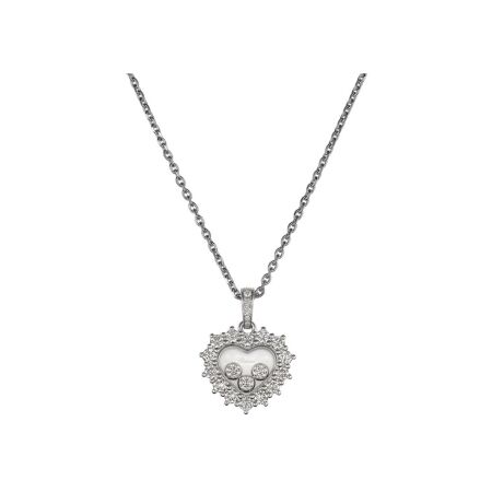 Collier Chopard Happy Diamonds en or blanc et diamants