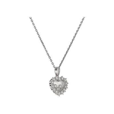 Pendentif Chopard Happy Diamonds en or blanc et diamants