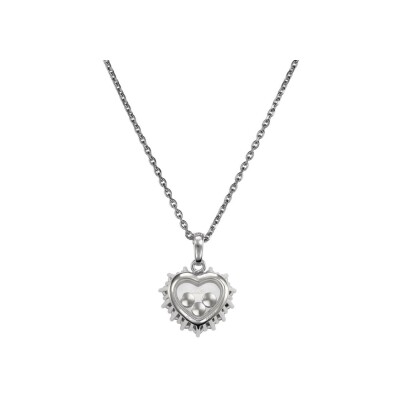 Pendentif Chopard Happy Diamonds en or blanc et diamants