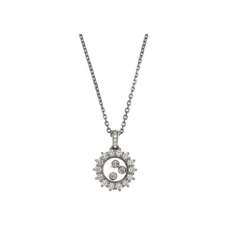 Collier Chopard Happy Diamonds en or blanc et diamants