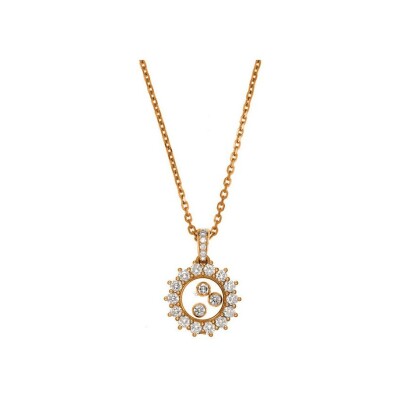 Pendentif Chopard Happy Diamonds en or rose et diamants