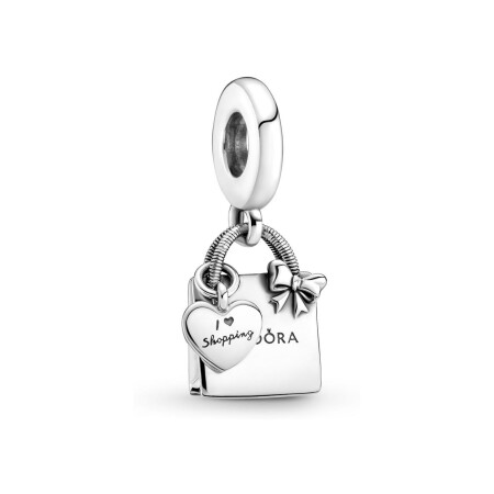 Charm Pandora avec pendentif sac shopping en argent