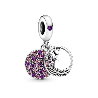 Charm Pandora avec pendentif plume en argent