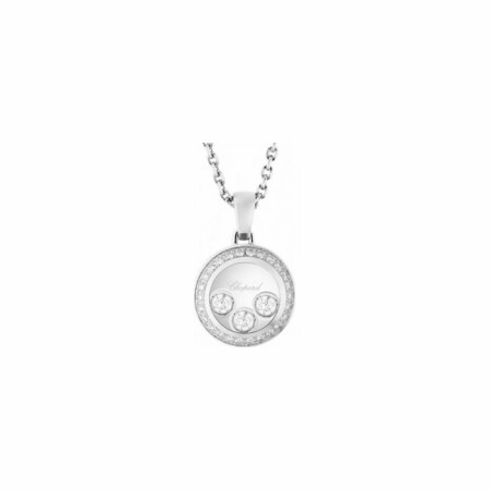 Chopard Happy Curves pendant, white gold, diamonds