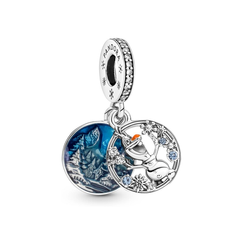 Charm Pandora avec pendentif Disney la Reine des Neiges Olaf en argent