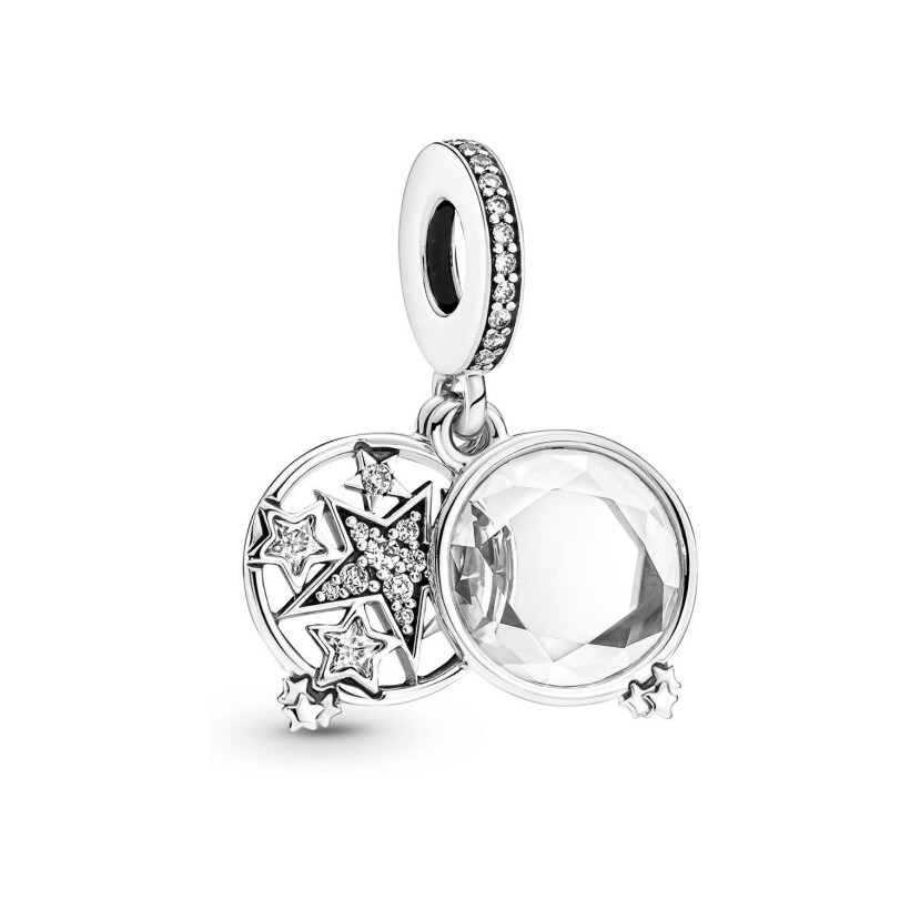 Charm Pandora avec pendentif loupe & étoile en argent