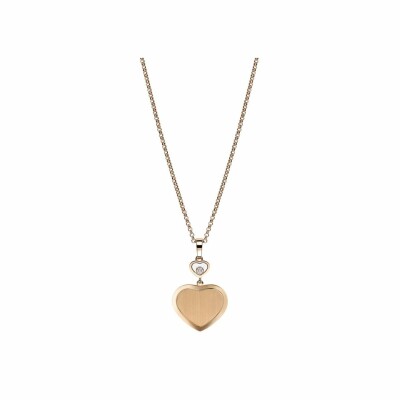 Collier Chopard Happy Hearts Golden Hearts en or rose et diamants