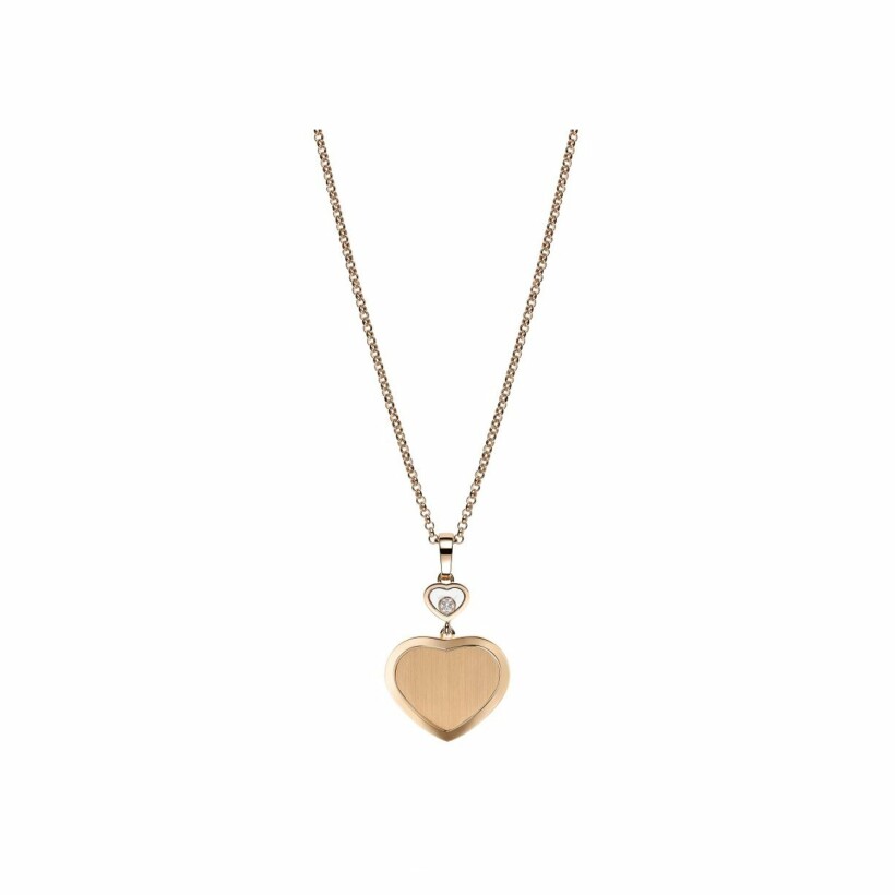 Chopard Happy Hearts Golden Hearts necklace, rose gold, diamonds