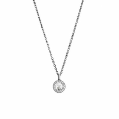 Pendentif Chopard Happy Diamonds Icons en or blanc et diamants