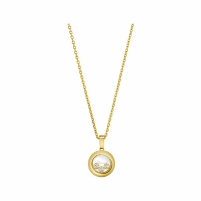 Pendentif Chopard Happy Diamonds en or jaune et diamants