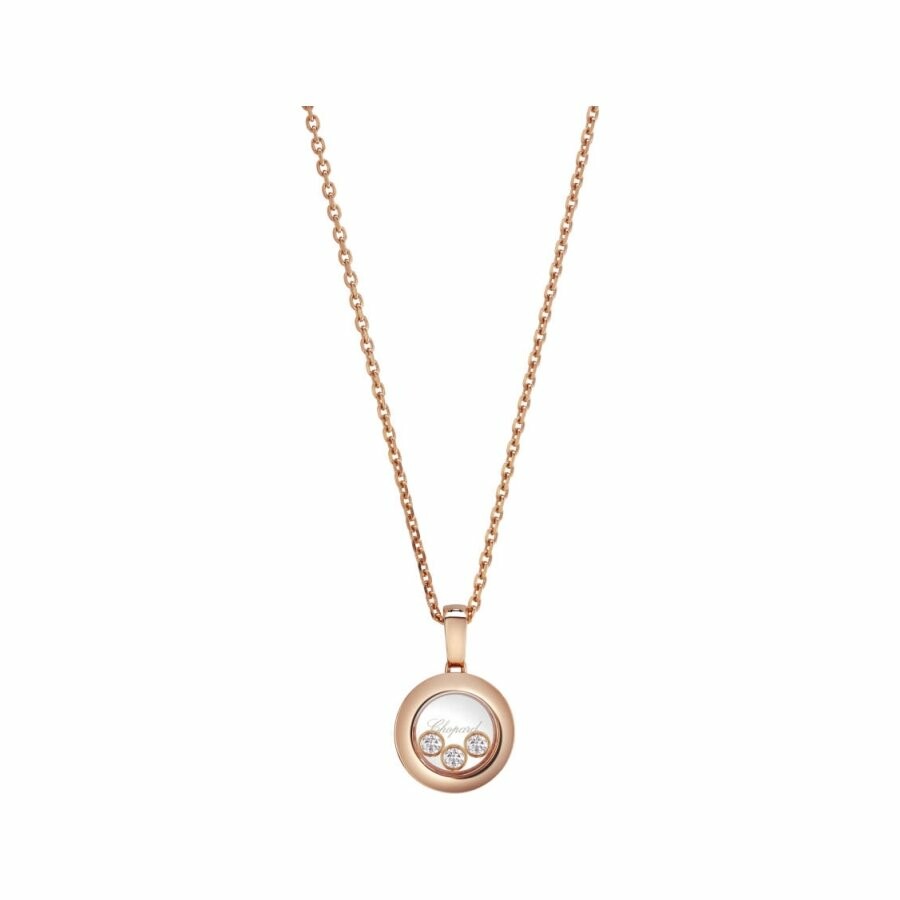 Pendentif Chopard Happy Diamonds en or rose et diamants