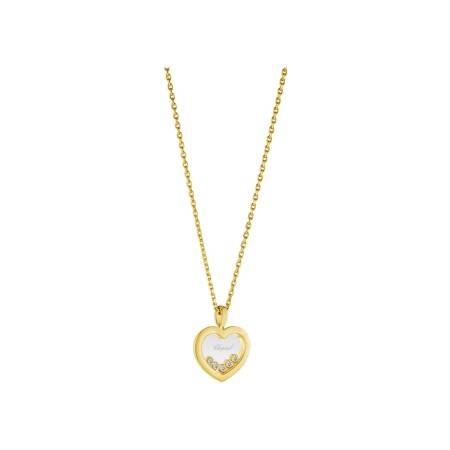 Pendentif Chopard Happy Diamonds en or jaune et diamants