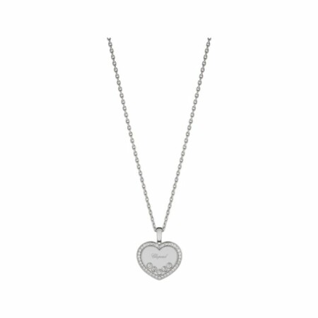 Pendentif Chopard Happy Diamonds en or blanc et diamants