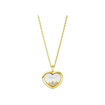 Pendentif Chopard Happy Diamonds en or jaune et diamants