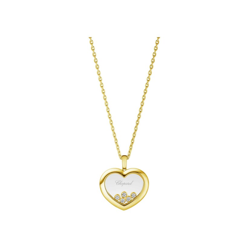 Chopard Happy Diamonds, yellow gold, diamonds pendant