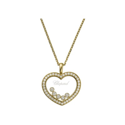 Pendentif Chopard Happy Diamonds en or jaune et diamants