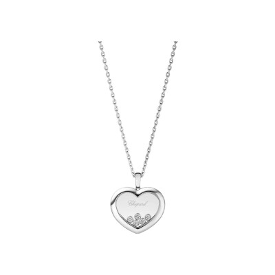 Pendentif Chopard Happy Diamonds en or blanc et diamants