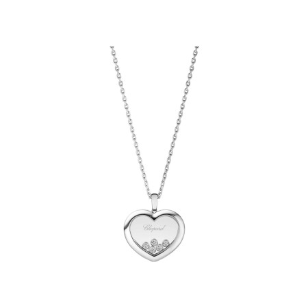 Pendentif Chopard Happy Diamonds en or blanc et diamants