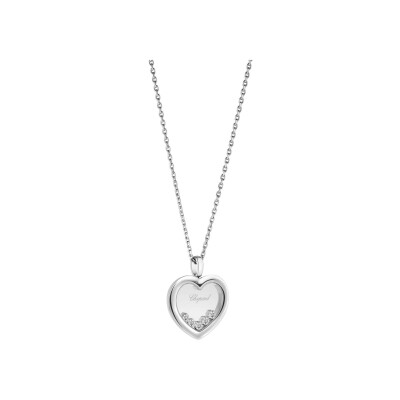 Pendentif Chopard Happy Diamonds en or blanc et diamants