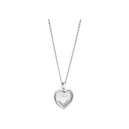 Pendentif Chopard Happy Diamonds en or blanc et diamants