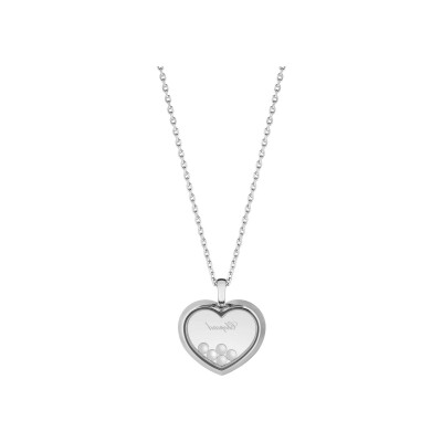 Pendentif Chopard Happy Diamonds en or blanc et diamants