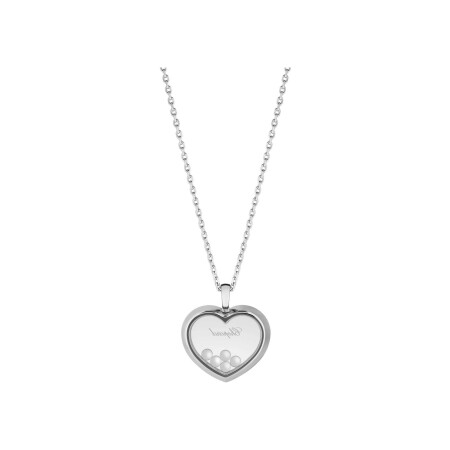 Pendentif Chopard Happy Diamonds en or blanc et diamants