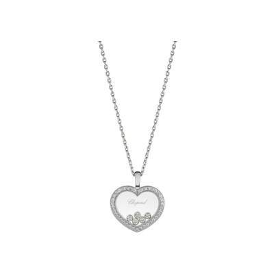 Pendentif Chopard Happy Diamonds en or blanc et diamants