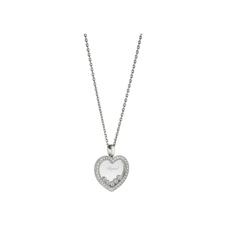 Pendentif Chopard Happy Diamonds en or blanc et diamants