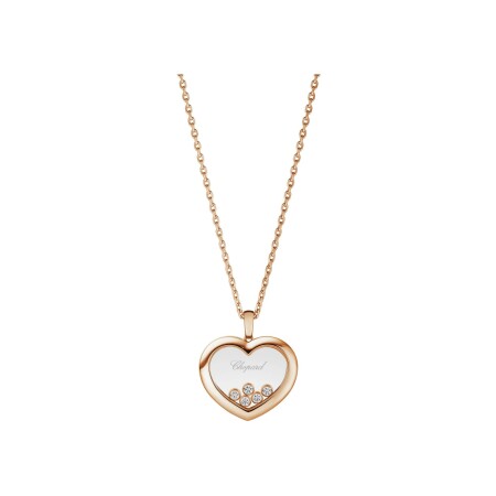 Pendentif Chopard Happy Diamonds en or rose et diamants