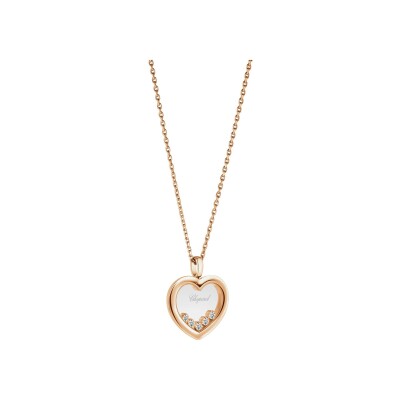 Pendentif Chopard Happy Diamonds en or rose et diamants