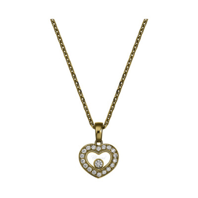 Pendentif Chopard Happy Diamonds Icons en or jaune et diamants